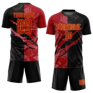 Graffiti Pattern Red Gold Sublimation Soccer Uniform Jersey Custom Team Soccer Jersey Shirt 2 xazl97.jpg