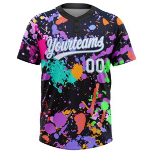 Graffiti Pattern White Light Blue 3D Two Button Unisex Softball Jersey Custom Team Softball Jersey 2 hevmon.jpg