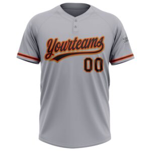 Gray Black Orange Old Gold Two Button Unisex Softball Jersey Custom Team Softball Jersey 2 l2u81a.jpg