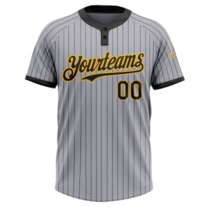 Gray Black Pinstripe Gold Two Button Unisex Softball Jersey Custom Team Softball Jersey 2 qya8hm.jpg