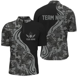 Gray Camo Bowling Shirts For Men Bowling…