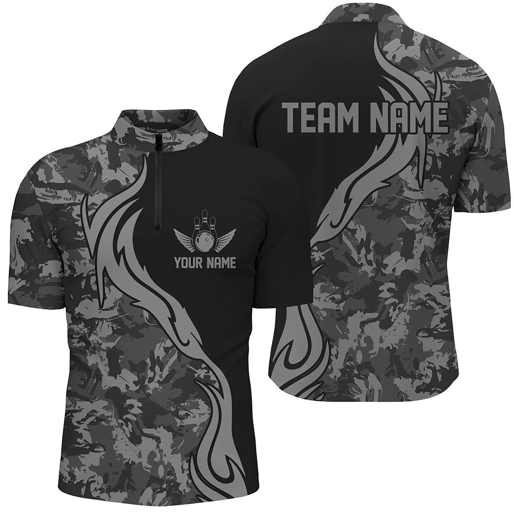 Gray Camo Bowling Shirts For Men Bowling Team Jersey Bowlers Outfits, Custom Bowling Team Jersey Shirt Gray Camo Bowling Shirts For Men Bowling Team Jersey Bowlers Outfits, Custom Bowling Team Jersey Shirt