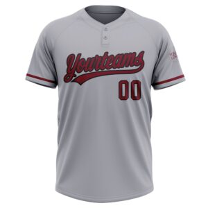 Gray Crimson Black Two Button Unisex Softball Jersey Custom Team Softball Jersey 2 n0fu4c.jpg