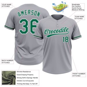 Gray Kelly Green White Two Button Unisex Softball Jersey Custom Team Softball Jersey 3 mp6iw9.jpg