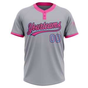 Gray Light Blue Black Pink Two Button Unisex Softball Jersey Custom Team Softball Jersey 2 lyrcmw.jpg