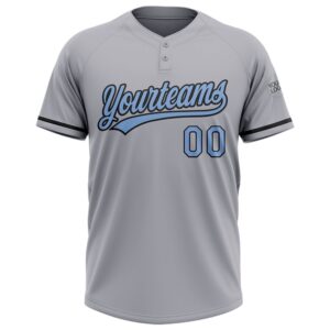 Gray Light Blue Black Two Button Unisex Softball Jersey Custom Team Softball Jersey 2 kopb2n.jpg