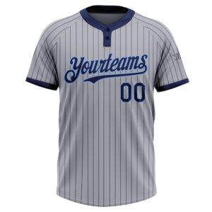 Gray Navy Pinstripe Light Blue Two Button Unisex Softball Jersey Custom Team Softball Jersey 2 w3vvzj.jpg