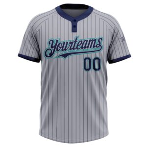 Gray Navy Pinstripe Teal Two Button Unisex Softball Jersey Custom Team Softball Jersey 2 mxvsc1.jpg