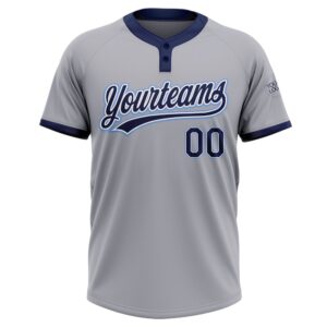 Gray Navy Powder Blue Two Button Unisex Softball Jersey Custom Team Softball Jersey 2 y8k8k2.jpg