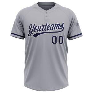 Gray Navy White Two Button Unisex Softball Jersey Custom Team Softball Jersey 2 x6gys7.jpg