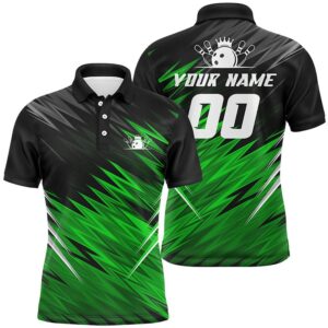 Green And Black Men Short Sleeve Polo…