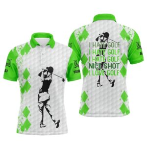 Green And White Men’s Golf Polo Shirt…