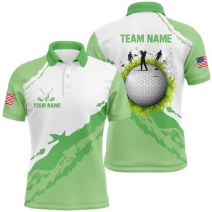 Green And White Men’s Golf Polo Shirts…