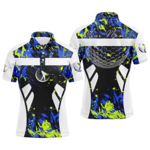 Green Blue Camo And White Men’s Golf…