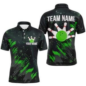Green Bowling Polo Shirt Team Custom Bowling…