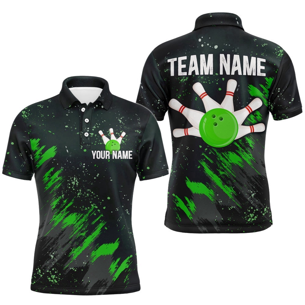 Green Bowling Polo Shirt Team Custom Bowling Polo Shirt For Men & Women, Personalized Bowling Team Shirt Green Bowling Polo Shirt Team Custom Bowling Polo Shirt For Men & Women, Personalized Bowling Team Shirt