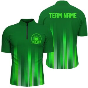 Green Bowling Shirts For Men, Bowling Logo…