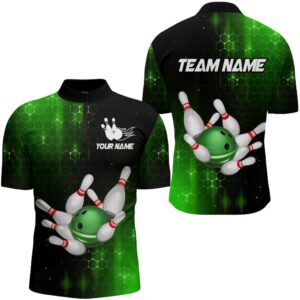 Green Bowling Shirts Men Women Bowling Team…
