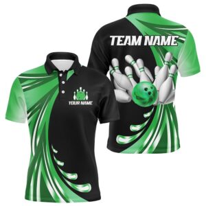 Green Bowling Team Polo Shirt For Men…