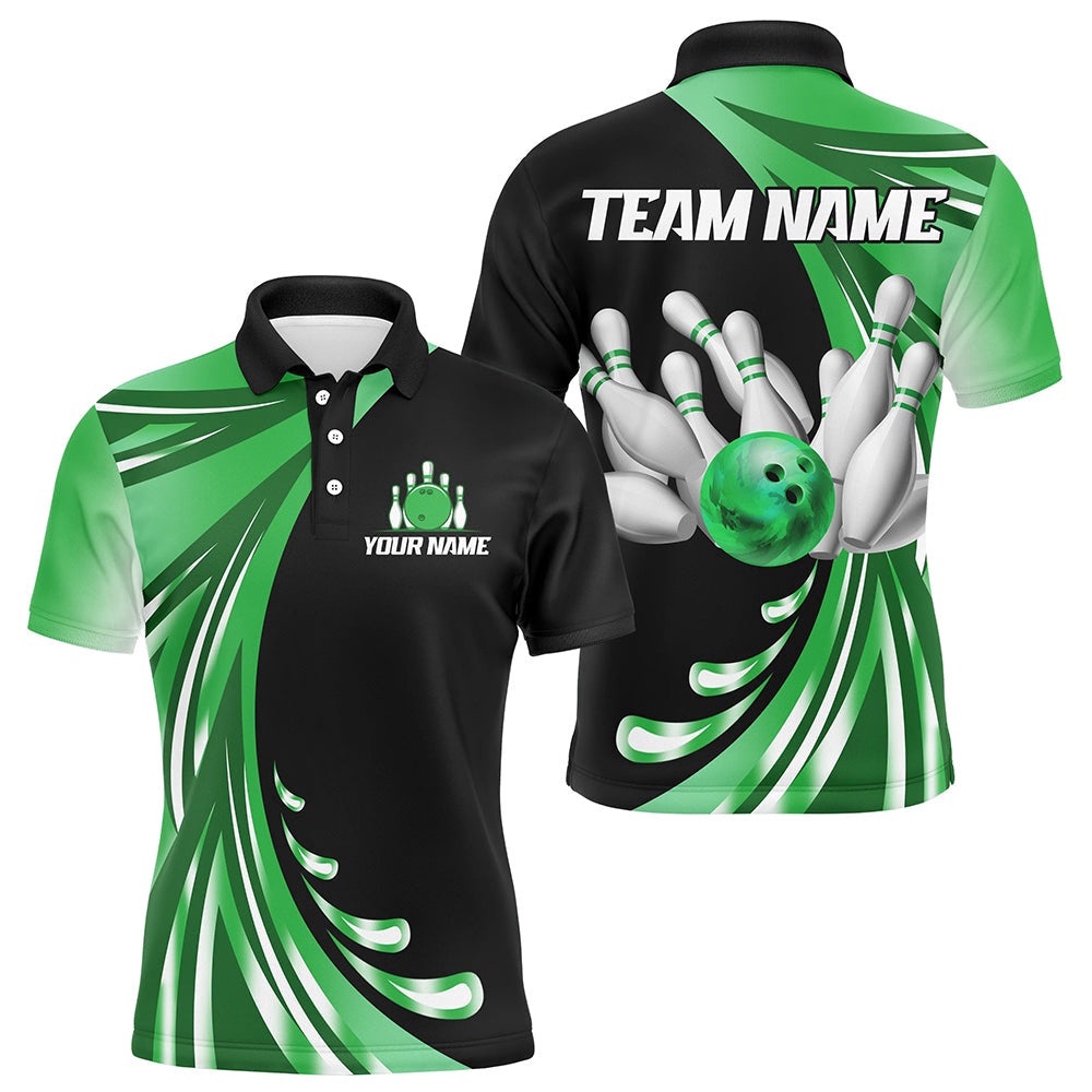 Green Bowling Team Polo Shirt For Men & Women Custom Bowling Polo Shirt, Personalized Bowling Team Shirt Green Bowling Team Polo Shirt For Men & Women Custom Bowling Polo Shirt, Personalized Bowling Team Shirt