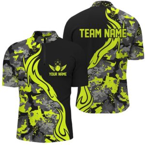 Green Camo Bowling Team Shirts Bowling League…