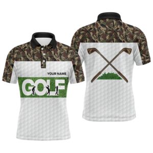 Green Camouflage Men’s Golf Polo Shirts Custom…