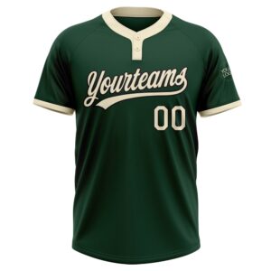 Green Cream Black Two Button Unisex Softball Jersey Custom Team Softball Jersey 2 qggzv5.jpg