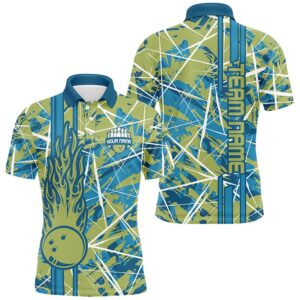 Green Flame Bowling Ball Camo Custom Men…