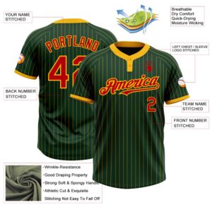 Green Gold Pinstripe Red Two Button Unisex Softball Jersey Custom Team Softball Jersey 3 mzta0a.jpg