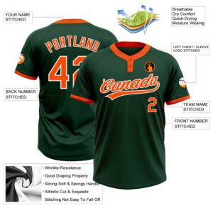Green Orange White Two Button Unisex Softball Jersey Custom Team Softball Jersey 3 zd0m1r.jpg