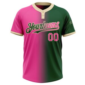 Green Pink Cream Gradient Fashion Two Button Unisex Softball Jersey Custom Team Softball Jersey 2 apqzsq.jpg