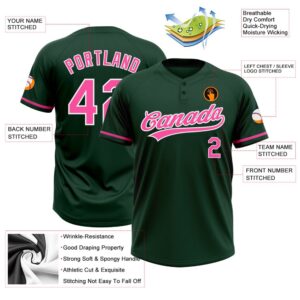 Green Pink White Two Button Unisex Softball Jersey Custom Team Softball Jersey 3 fuy2do.jpg