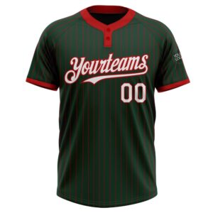 Green Red Pinstripe White Two Button Unisex Softball Jersey Custom Team Softball Jersey 2 u1ak0a.jpg