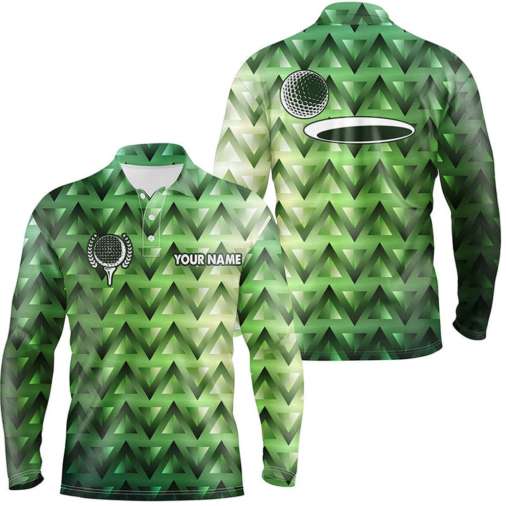 Green Triangle Pattern Men’s Golf Polo Shirts Custom Golf Tops For Men’s, Golf Polo Shirt, Golf Shirts Green Triangle Pattern Men’s Golf Polo Shirts Custom Golf Tops For Men’s, Golf Polo Shirt, Golf Shirts