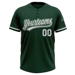Green White Gray Two Button Unisex Softball Jersey Custom Team Softball Jersey 2 jxihqj.jpg