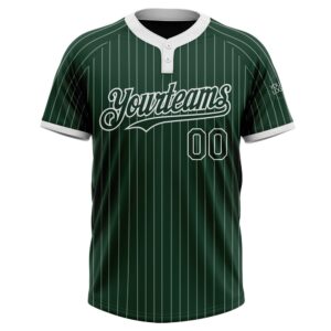 Green White Pinstripe White Two Button Unisex Softball Jersey Custom Team Softball Jersey 2 auftkw.jpg
