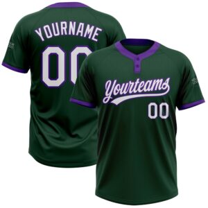 Green White Purple Two Button Unisex Softball…