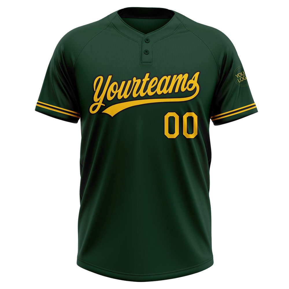 Green Yellow Black Two Button Unisex Softball Jersey, Custom Team Softball Jersey Green Yellow Black Two Button Unisex Softball Jersey, Custom Team Softball Jersey