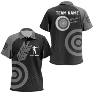 Grey Archery Polo Custom Archery Polo Shirts…