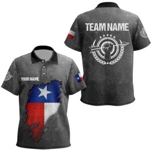 Grunge Texas Archery Polo Shirts, Custom Texas…