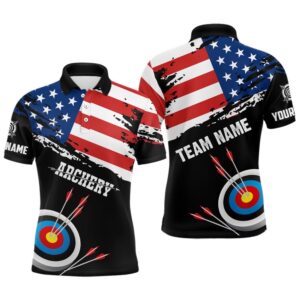 Grunge USA Flag Archery Shirts For Men…