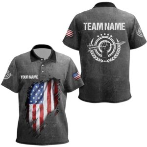 Grunge US Archery Polo Shirts Custom American…
