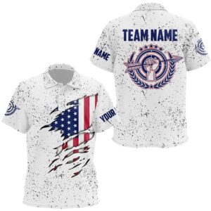 Grunge Us Archery Polo Shirts, Patriotic American…