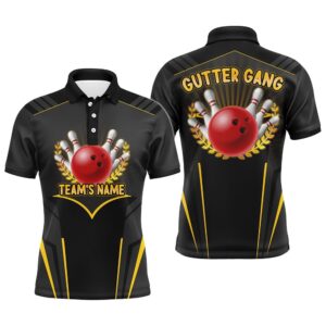 Gutter Gang Funny Bowling Shirt For Men…