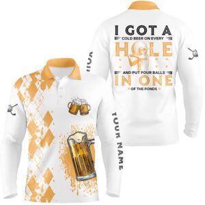 I Got A Cold Beer On Every Hole Yellow Argyle Men s Golf Polo Shirts Beer Golf Shirts For Men Golf Polo Shirt Golf Shirts 2 yb5crm.jpg