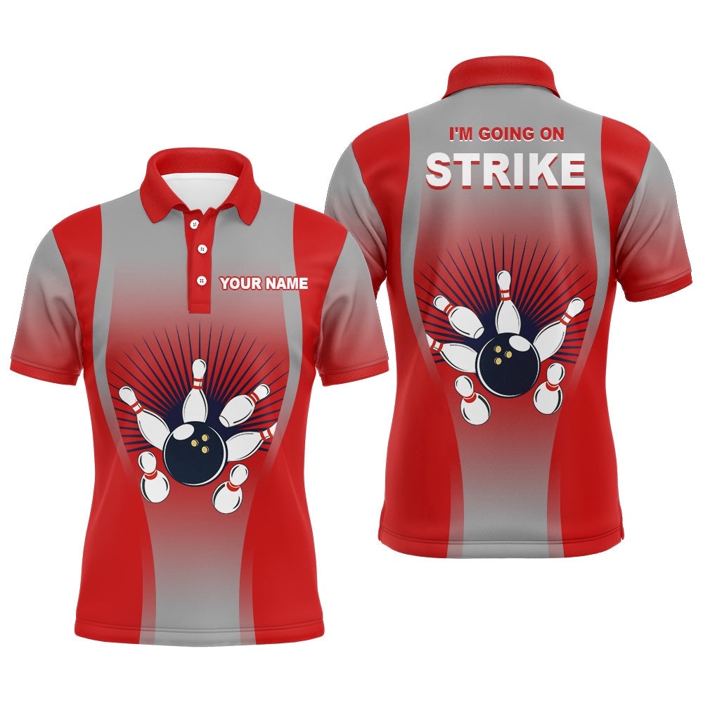 I’M Going On Strike Bowling Shirt For Men, Red Men Bowlers Polo Bowling Polo Shirt, Personalized Bowling Team Shirt I’M Going On Strike Bowling Shirt For Men, Red Men Bowlers Polo Bowling Polo Shirt, Personalized Bowling Team Shirt
