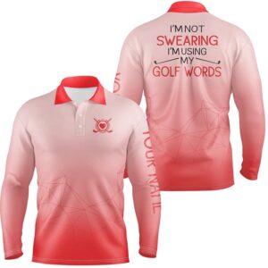 I m Not Swearing I m Using My Golf Words Gradient Orange Golf Polo Shirts For Men Golf Polo Shirt Golf Shirts 2 vt3jdj.jpg