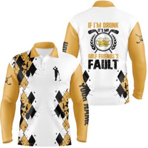 If I m Drunk It S My Golf Friends Fault Beer Men s Polo Shirts Argyle Golf Shirts For Men Golf Polo Shirt Golf Shirts 2 o3eeys.jpg