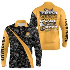 Im A Simple Man I Like Playing Golf Beer Skull Golf Polo Shirt Beer Golf Shirts For Men Golf Polo Shirt Golf Shirts 2 orcq9h.jpg
