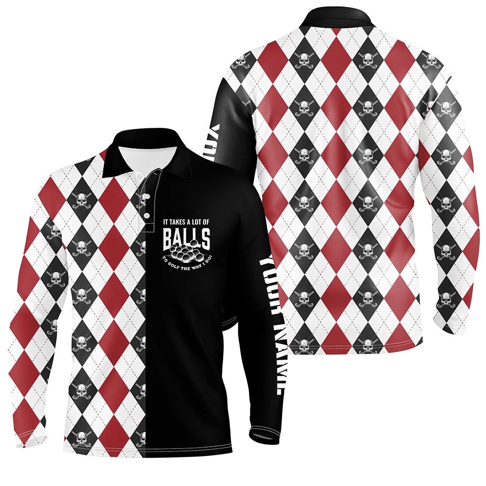 It Takes A Lot Of Balls Men’s Skull Argyle Golf Polo Shirt Golf Shirts For Men Golfing Gifts, Golf Polo Shirt, Golf Shirts It Takes A Lot Of Balls Men’s Skull Argyle Golf Polo Shirt Golf Shirts For Men Golfing Gifts, Golf Polo Shirt, Golf Shirts
